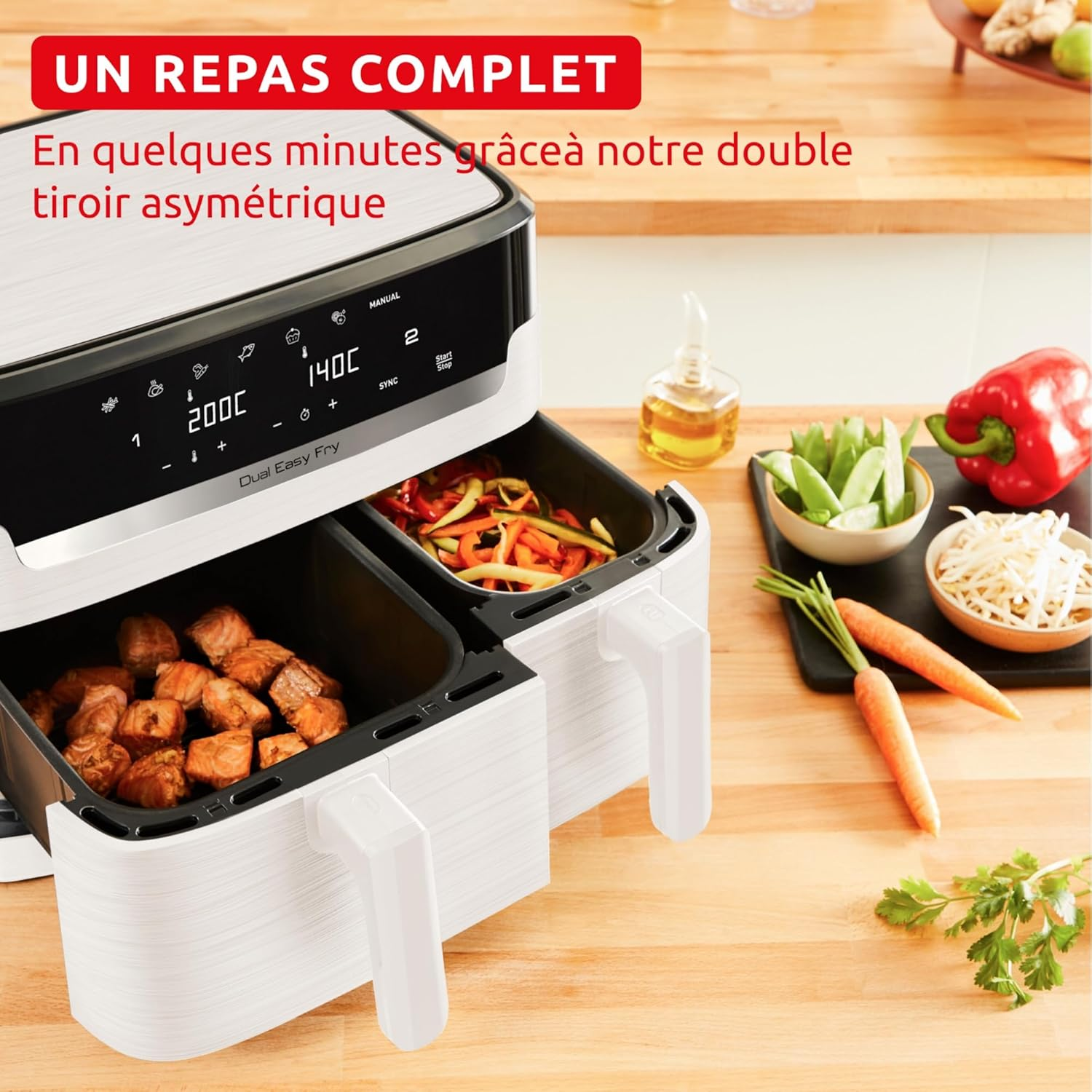 Friteuse à Air Double Tiroir 8L