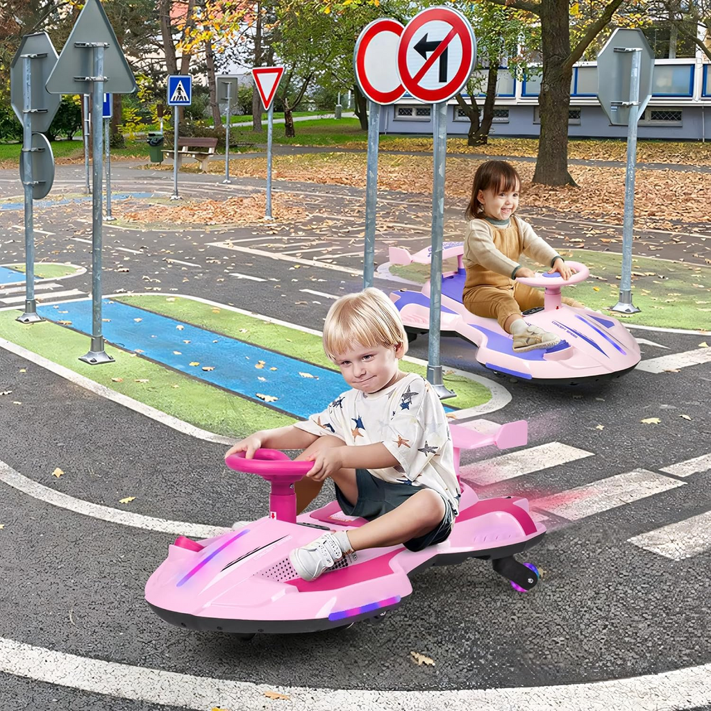 12V Electric Wiggle Ride-On Car for Kids